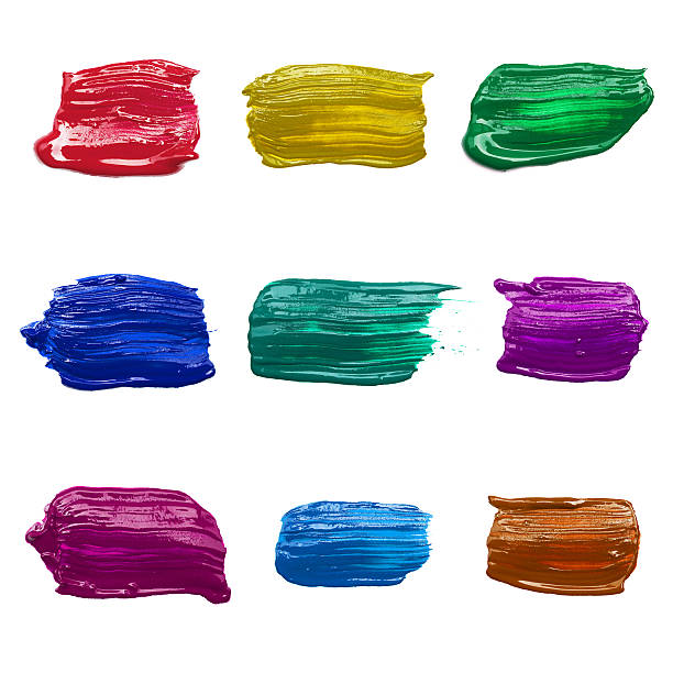 istock Set of strokes multicolored paint 494754288