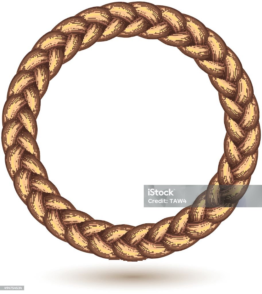 Border Braid Shape Braid Border In Circle Shape Stock Illustration - Download Image Now ...