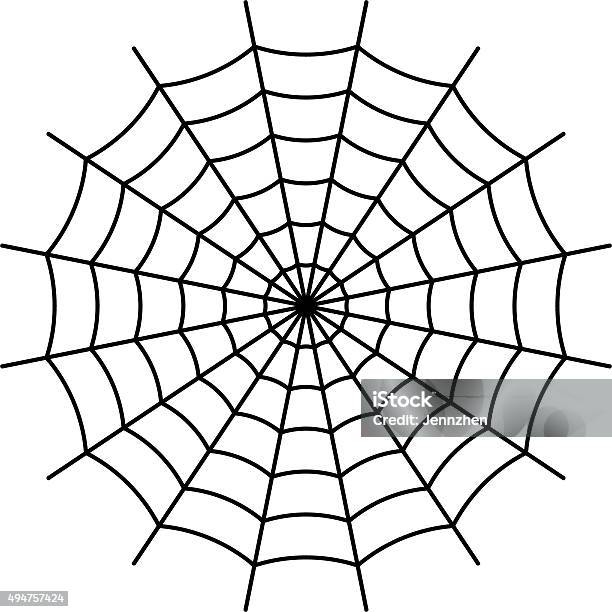 Spider Web Black Stock Photo - Download Image Now - 2015, Animal Markings, Art