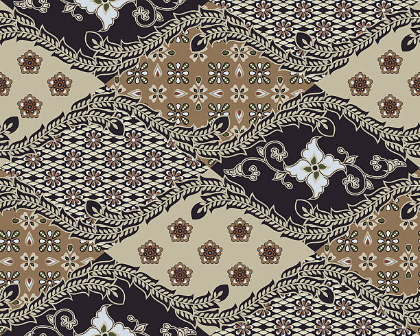 Javanese Batik Seamless Pattern - Set B1 Javanese Batik Seamless Pattern - Set B1 malaysia batik pattern stock pictures, royalty-free photos & images