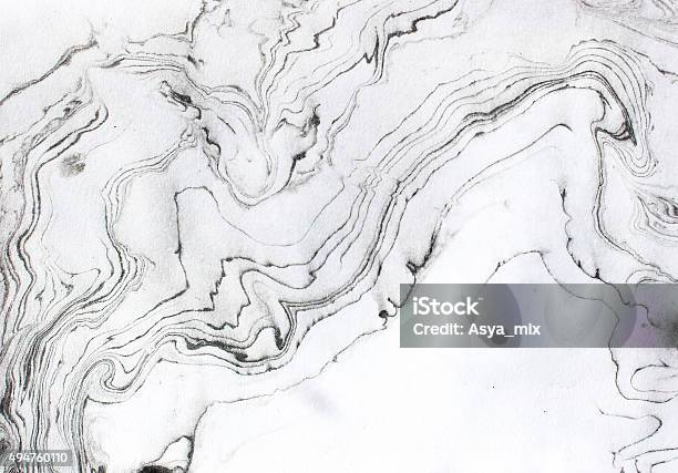 Abstract Black And White Background Stock Illustration - Download Image Now - Marbled Effect, Black Color, Ink