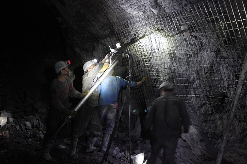 Bartin,Turkey-April 5, 2014: Unidentified Chinese mine workers began working in Turkey on April 5, 2014 in Bartin,Turkey.