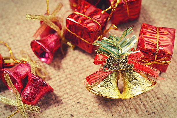 istock Christmas vintage decoration  the striped sack background 494762806