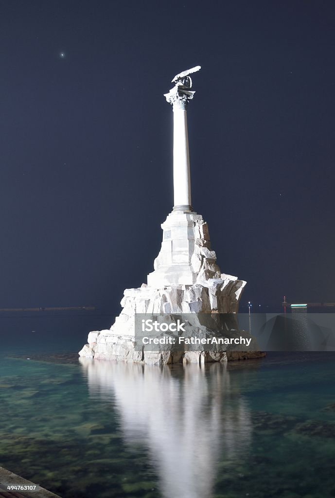 Monument of flooded ships and warship in Sevastopol, Cimea, Russia-Ukraine Sevastopol - Crimea Stock Photo