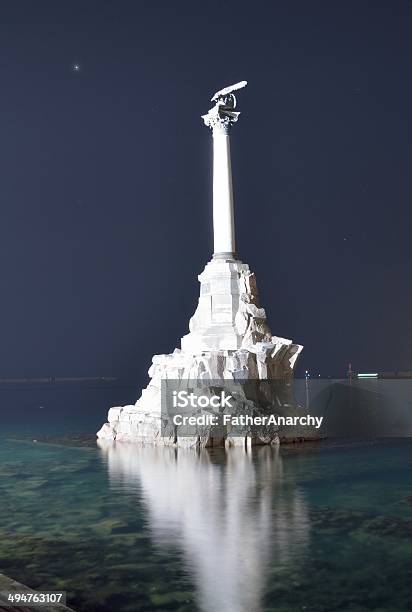 Monument Of Flooded Ships And Warship In Sevastopol Cimea Russiaukraine Stock Photo - Download Image Now