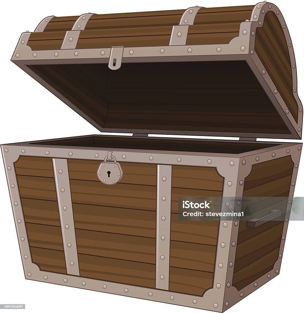 Empty Treasure Chest Stock Illustration - Download Image Now - Clip Art