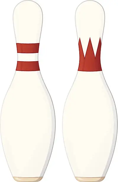 Vector illustration of Bowling Pins