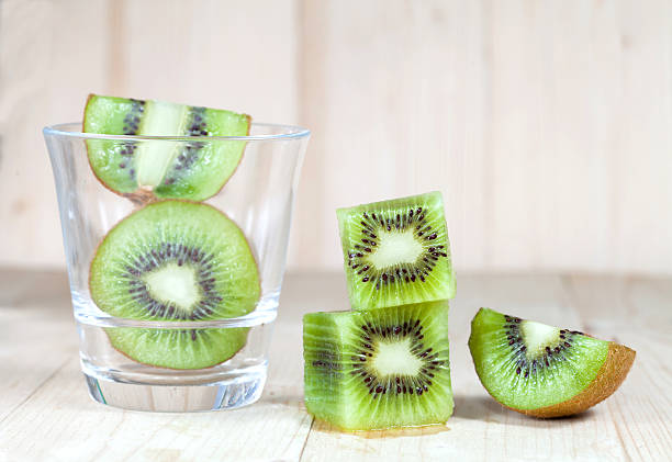 istock Kiwi squares on a wooden 494764442