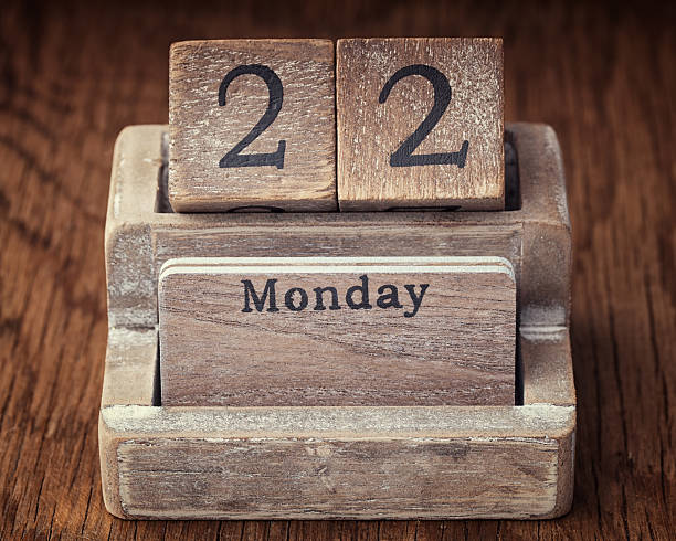 istock Grunge calendar showing Monday the twenty second 494765620