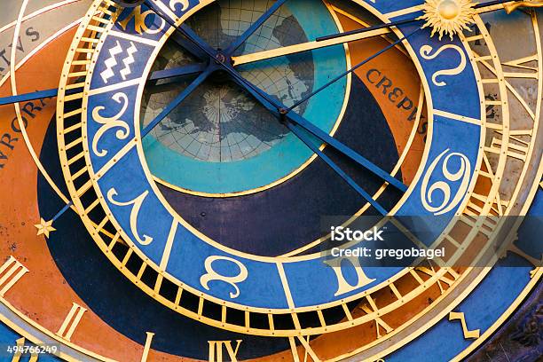 Prague Astronomical Clock At Old Town Square In Czech Republic Stock Photo - Download Image Now