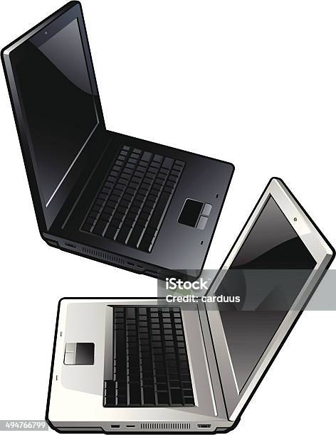 Laptops Stock Illustration - Download Image Now - Aluminum, Black Color, Business