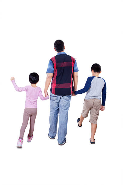 istock Father and children walking in the studio 494768462