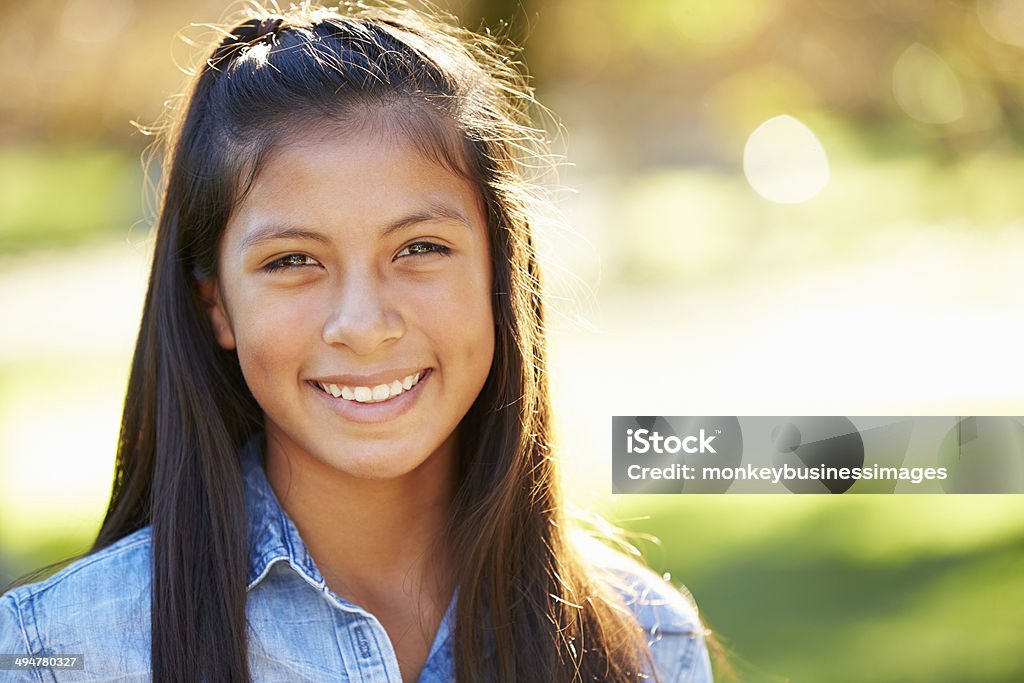 Portrait Of Hispanic Girl In Countryside Portrait Of Hispanic Girl In Countryside Smiling To Camera Girls Stock Photo