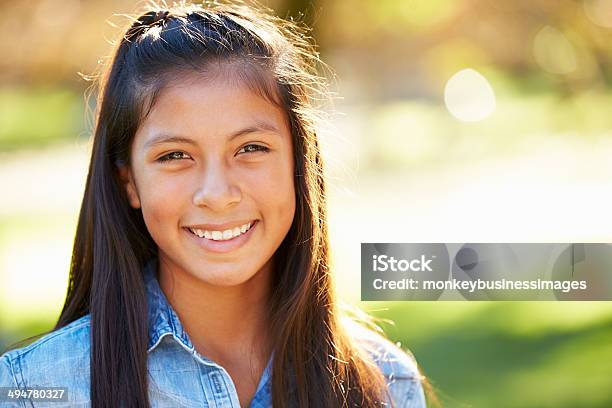 Portrait Of Hispanic Girl In Countryside Stock Photo - Download Image Now - Girls, Latin American and Hispanic Ethnicity, Child