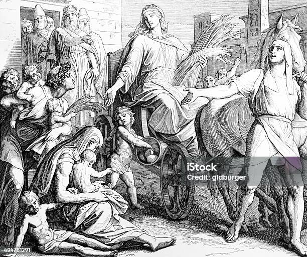 Joseph Promoted In Egypt Stock Illustration - Download Image Now - Antique, Bible, Christianity