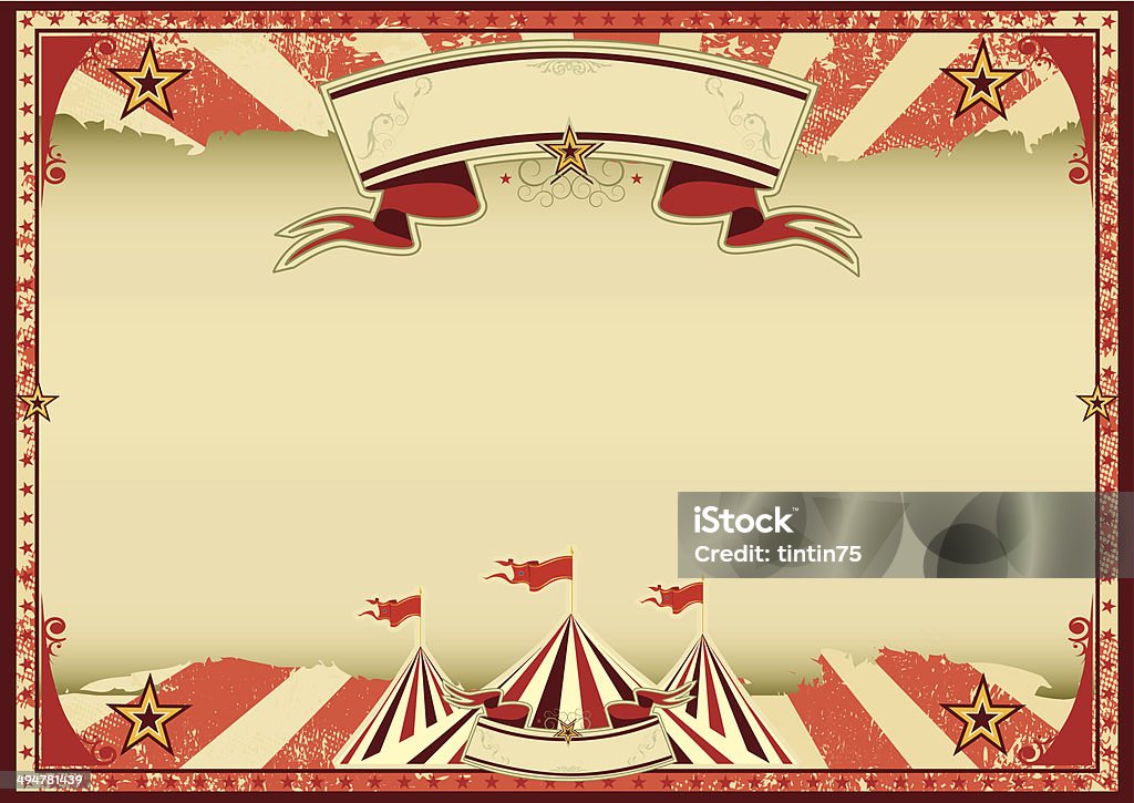Red circus retro A red vintage circus background for a poster Circus Tent stock vector