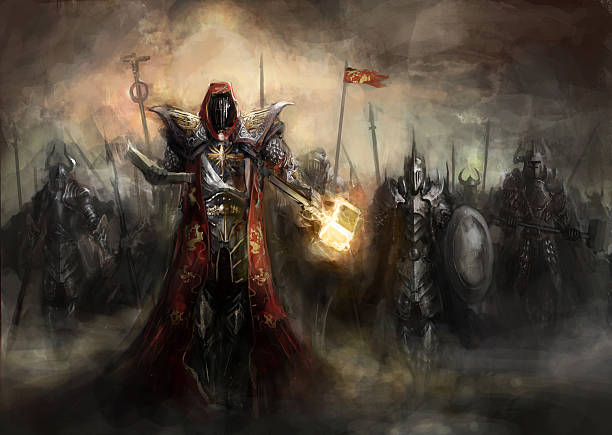 was general leading his army in war spiritual warfare stock illustrations