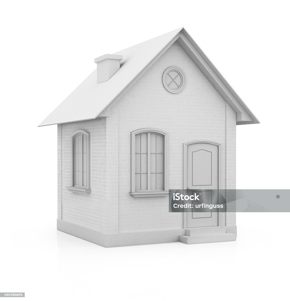 3d white home icon Abstract Stock Photo