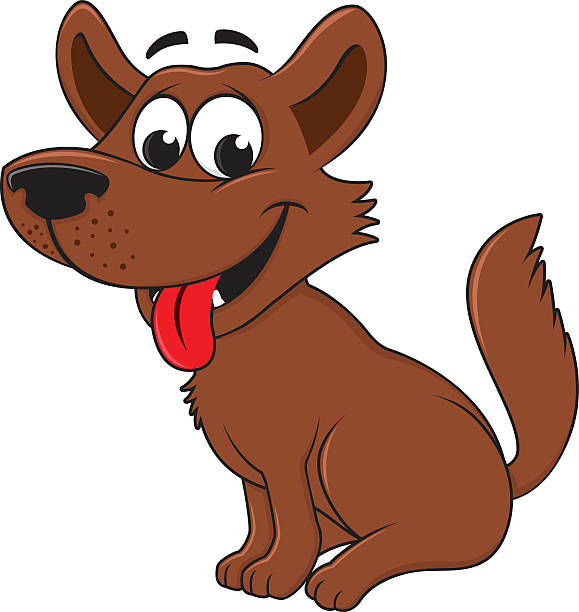 Funny Dog vector art illustration