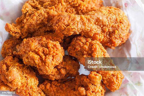 Fried Chicken Stock Photo - Download Image Now - Fried Chicken, Animal Wing, Crunchy