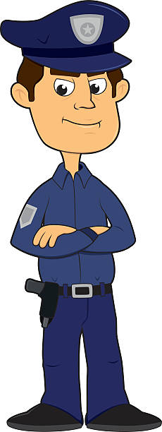 Policeman vector art illustration