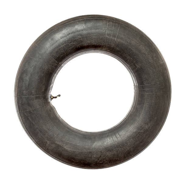 Tire tube on white background stock photo