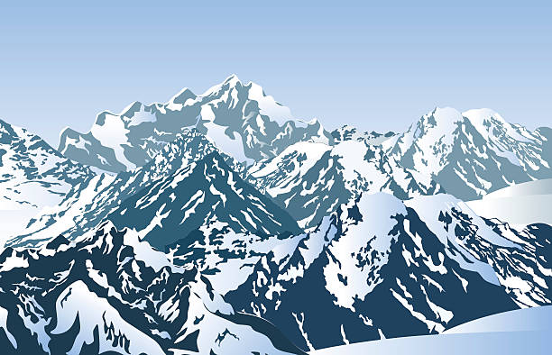 スノーイ山脈をお楽しみいただけます。 - glacier mountain ice european alps点のイラスト素材／クリップアート素材／マンガ素材／アイコン素材