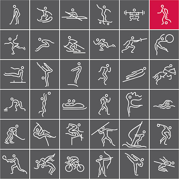 올림픽 스포츠 - field event stock illustrations