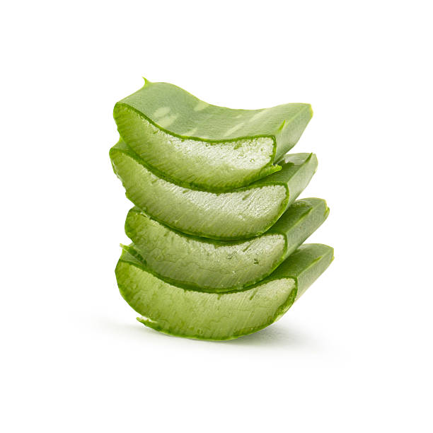 istock Aloe vera closeup isolated on white 494807804
