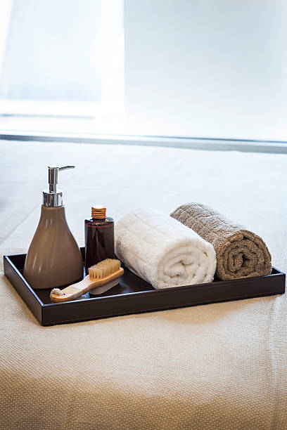 istock Spa Treatment set with Towels and Brush 494809259