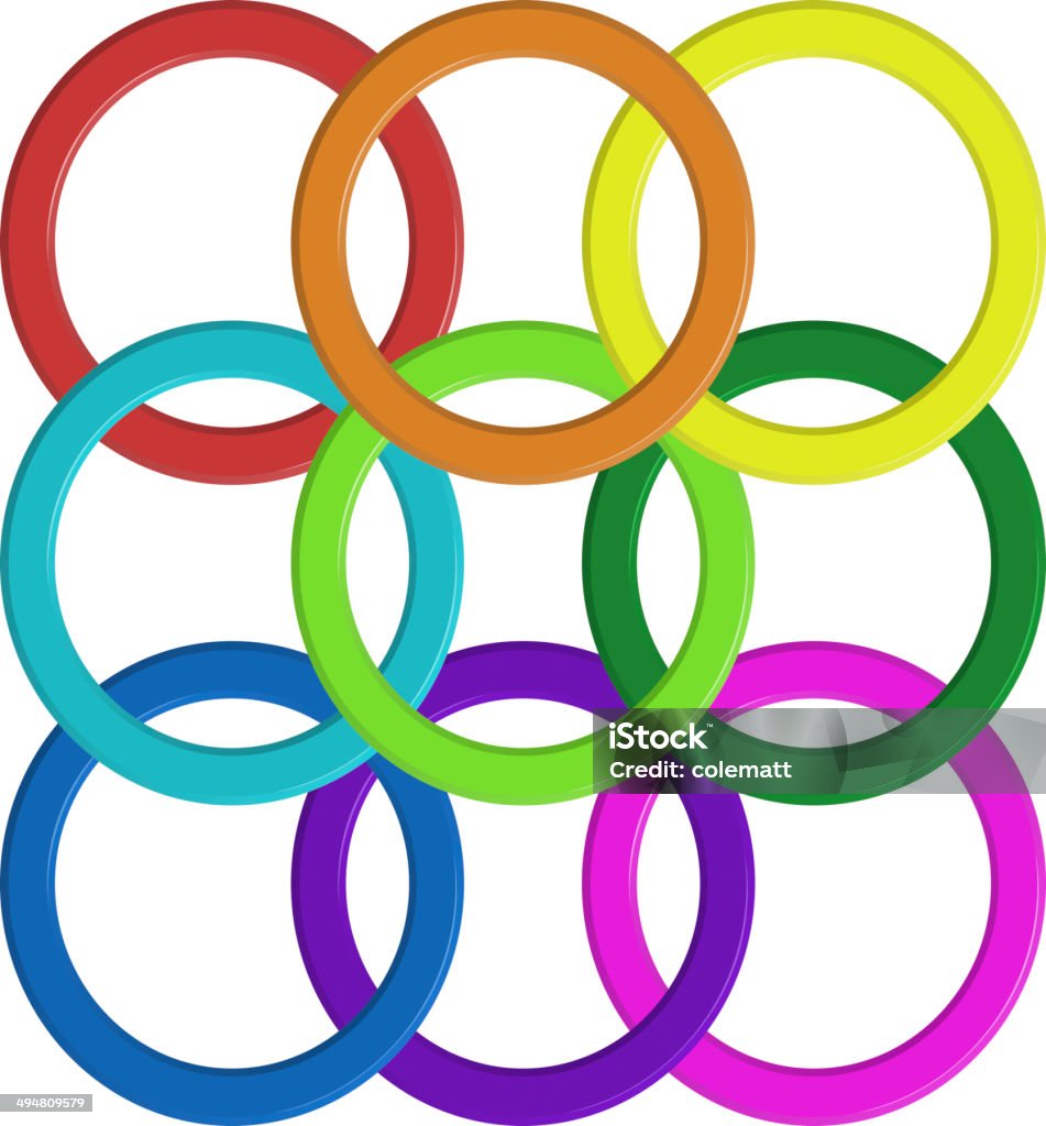 Colorful Ring Pattern Stock Illustration - Download Image Now ...