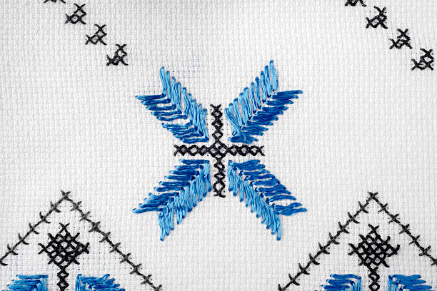 ethnic pattern of folk embroidery stock photo