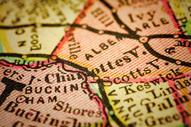 istock Charlottesville | Virginia on an Antique map 494810218