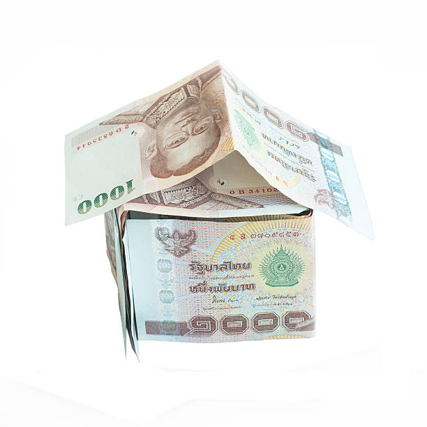 istock Money Baht house on a white background 494810457