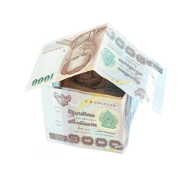 istock Money Baht house on a white background 494810465