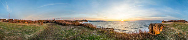 몬탁 침봉 단궤, 등대, 롱 아일랜드, 뉴욕, suffolk - the hamptons long island lighthouse 뉴스 사진 이미지