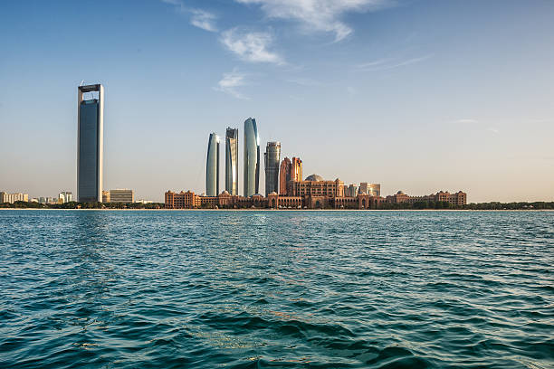 istock Skyscrapers in Abu Dhabi from the sea level 494812944