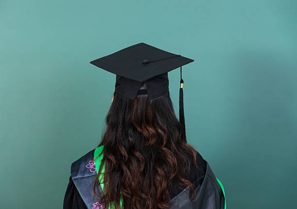 istock Rear view of female graduate 494813130