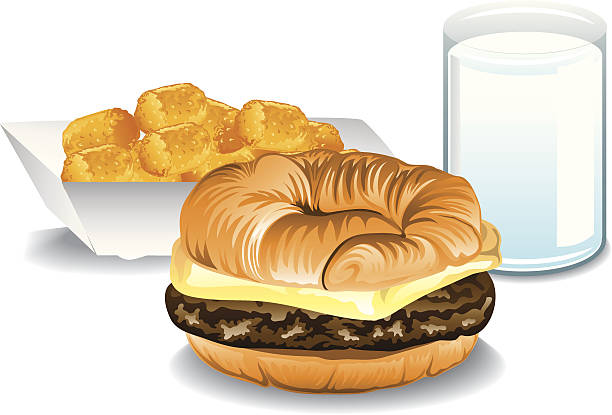 ilustrações de stock, clip art, desenhos animados e ícones de total pequeno-almoço - turkey sandwich illustrations