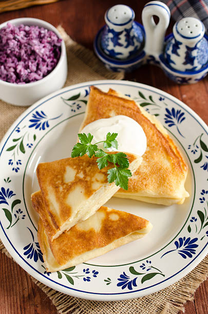 istock Ukrainian-style crepes stuffed with potatoes and cottage cheese 494828792