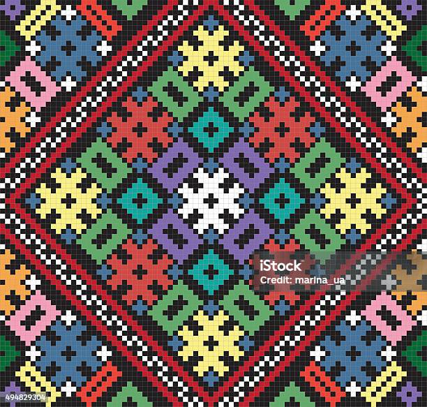 Ethnic Ukrainian Seamless Ornament Stock Illustration - Download Image Now - 2015, Antique, Art