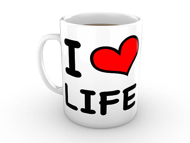 istock I Love Life White Mug Isolated 494832856