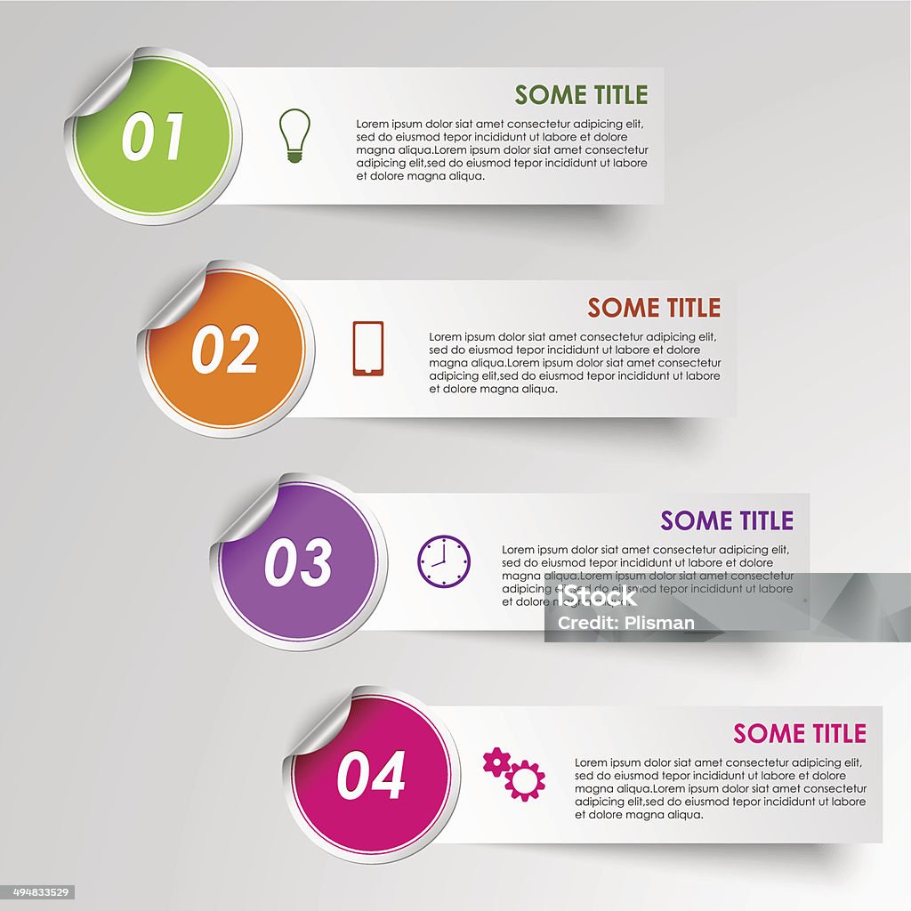 Progress Sticker Pages Info Graphic Progress Stickers Template Stock Illustration - Download ...