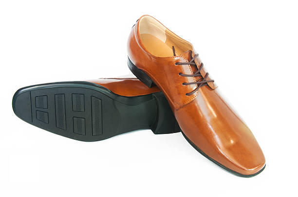 istock Classic leather men shoes on isolated white background 494836531