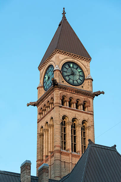 istock Old City Hall Tower with Clock in Toronto,Canada 494837327