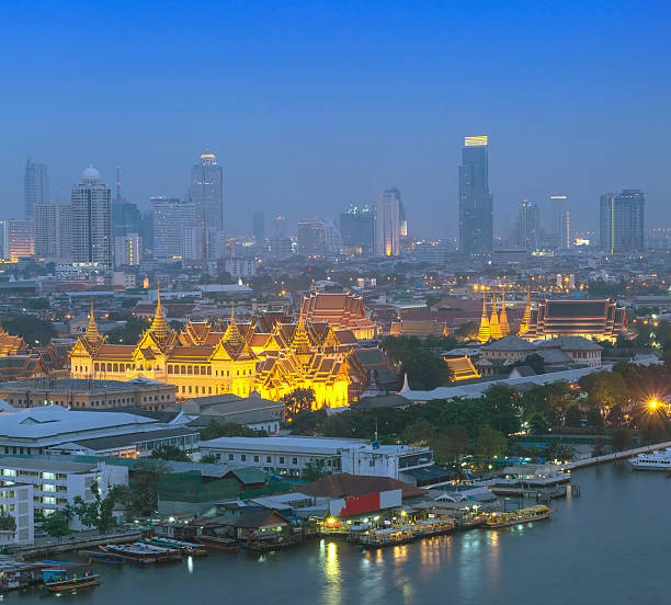 istock Close up Grand palace at twilight from top view 494839225