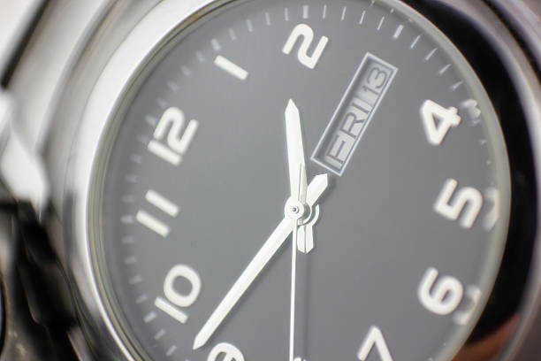 istock wristwatch background , Friday thirteenth concept 494839477