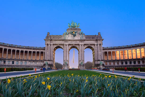 istock Brussels Triumphal Arch in Cinquantenaire Parc , Jubelpark 494840577