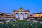 istock Brussels Triumphal Arch in Cinquantenaire Parc , Jubelpark 494840577