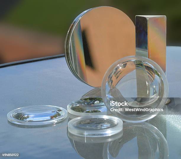 Lenses Mirror And Prism Stock Photo - Download Image Now - Lens - Optical Instrument, Microscope, Prism